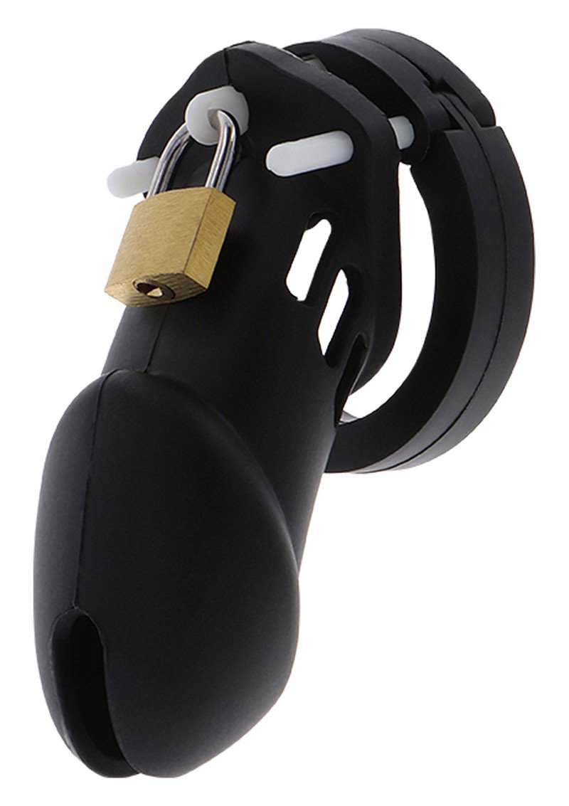 Chastity cock cage silicone L 1 Chastity Cock Cage Slicone L with lock
