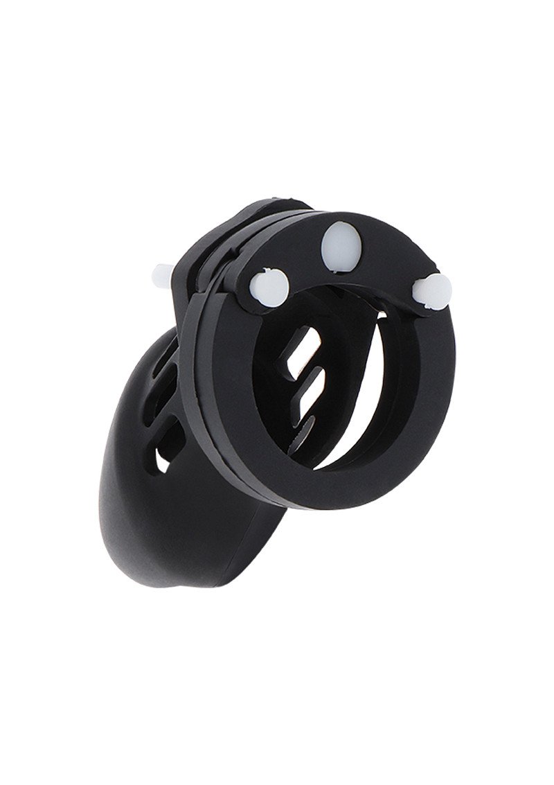 Chastity Cock Cage | S | Silicone | Black | Lock