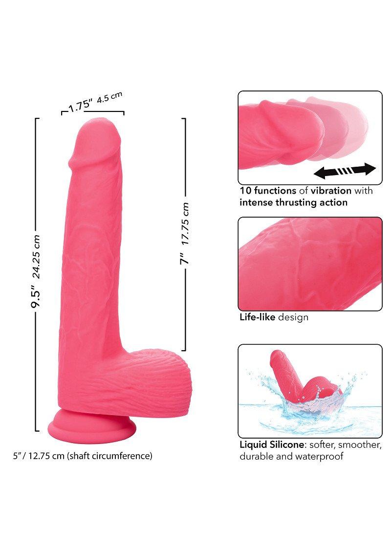 Dildo CalExotics stud rechargeable rumbling & thrusting 6 CalExotics | Dildo Rechargeable Rumbling