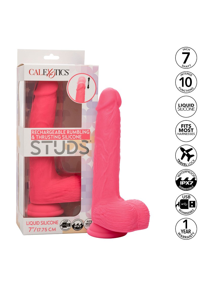 Dildo CalExotics stud rechargeable rumbling & thrusting 7 CalExotics | Dildo Rechargeable Rumbling