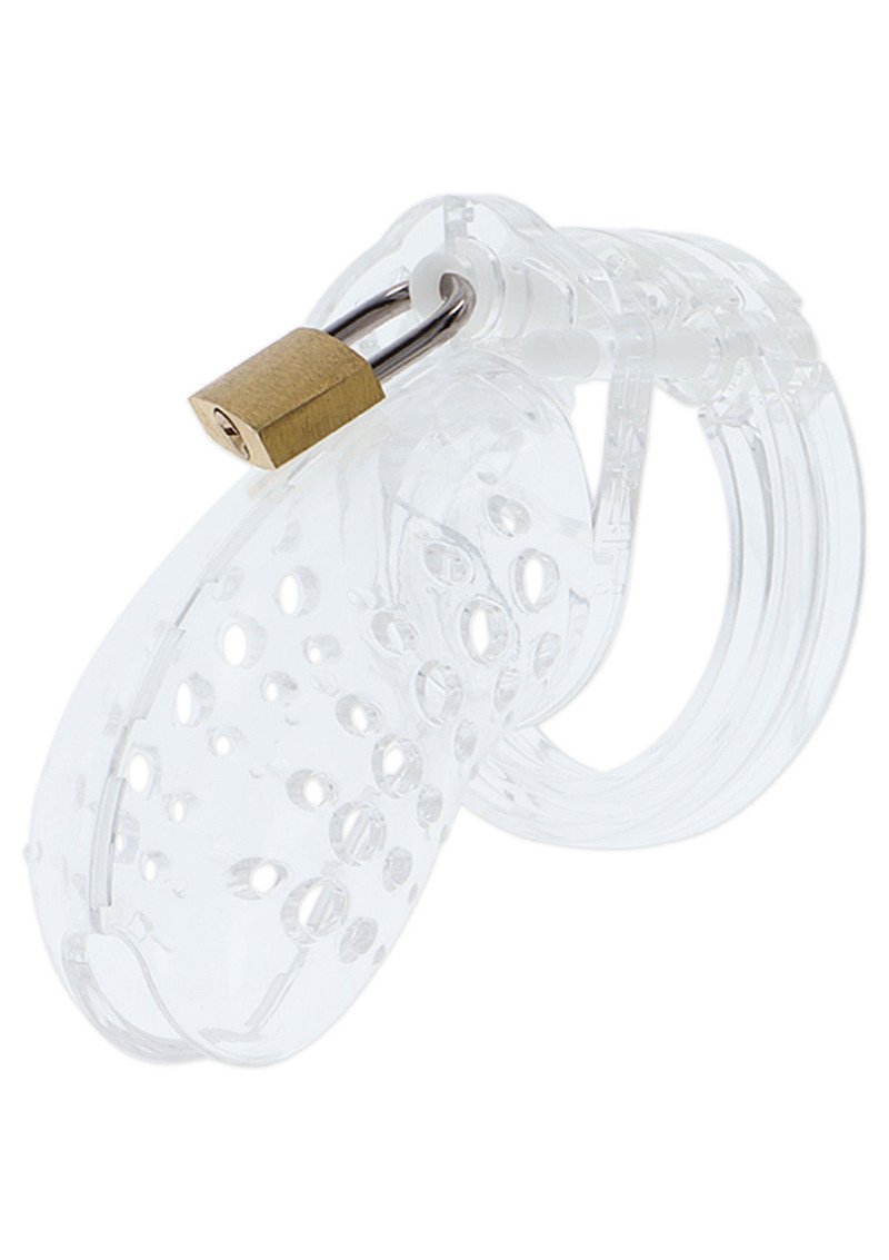 Hidden desire extreme chastity cock cage acrylic 1 Chastity cock cage acrylic M with lock