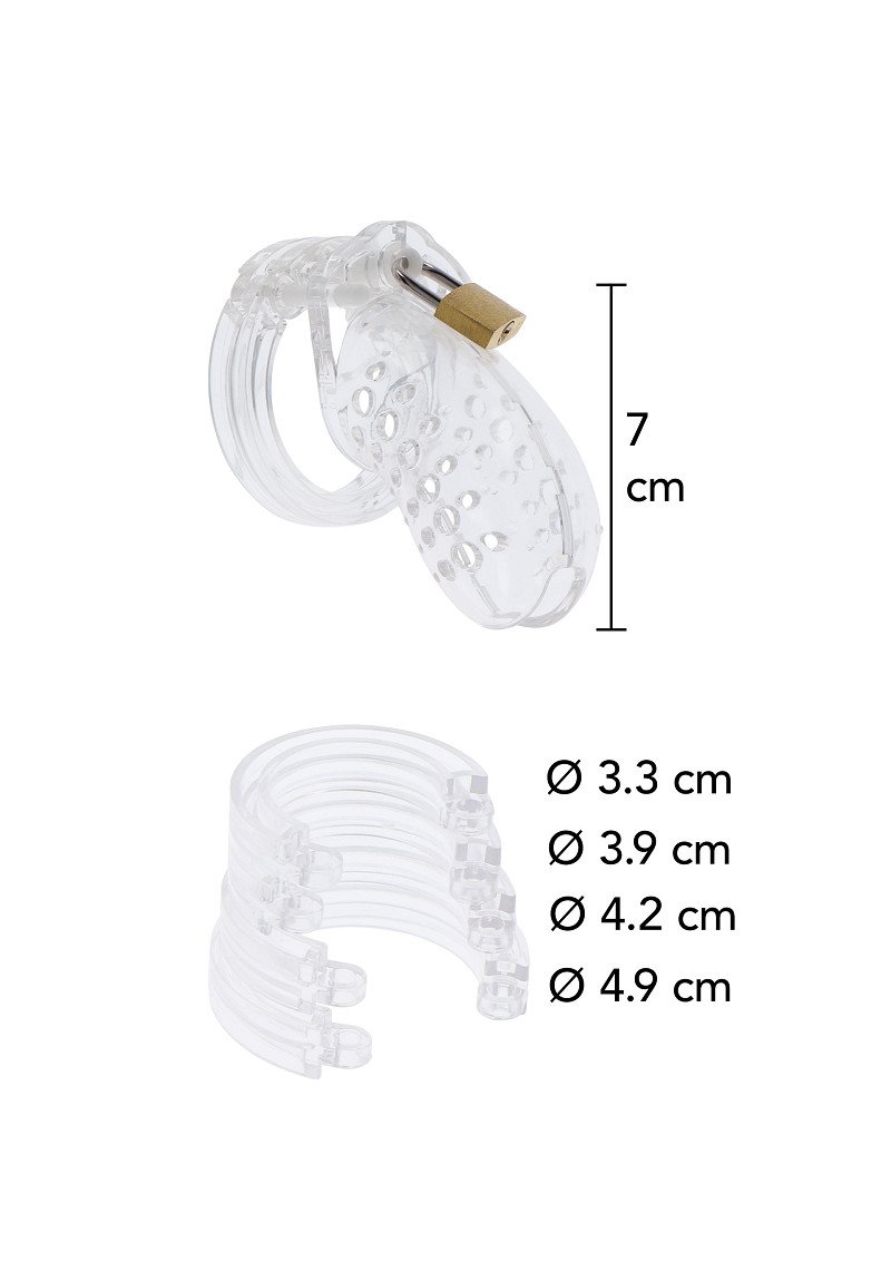 Chastity cock cage | M | Acrylic | Lock