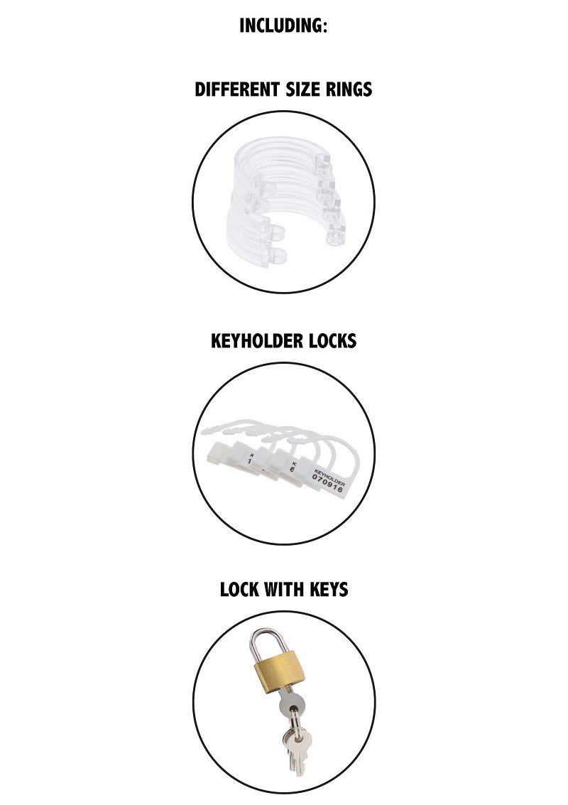 Chastity cock cage | M | Acrylic | Lock