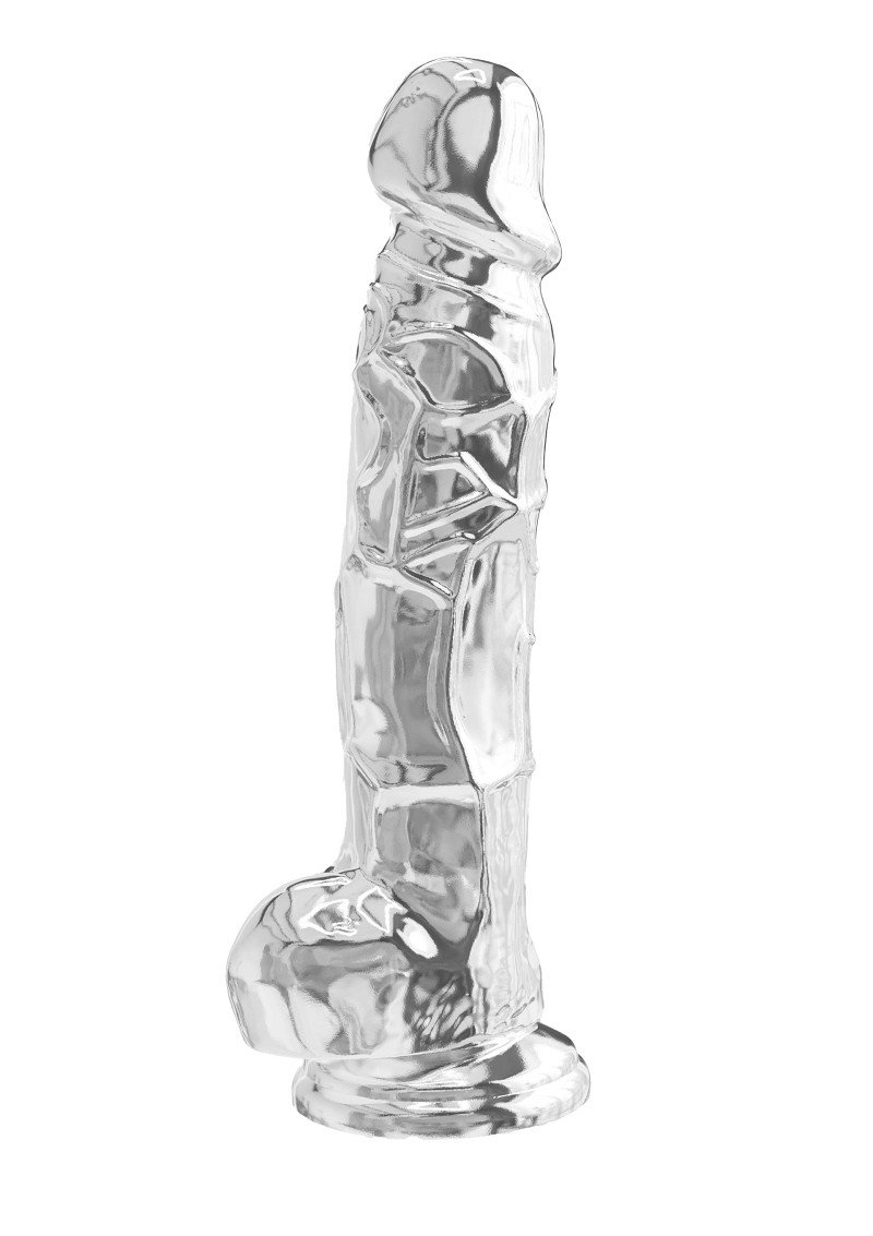 ToyJoy Get Real Clear Dildo with Balls 8' 1 Dildo ToyJoy | Clear with balls 6, 7 or 8'