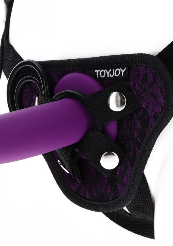 10141_PURPLE_013 Strap-On ToyJoy | Lace Harness