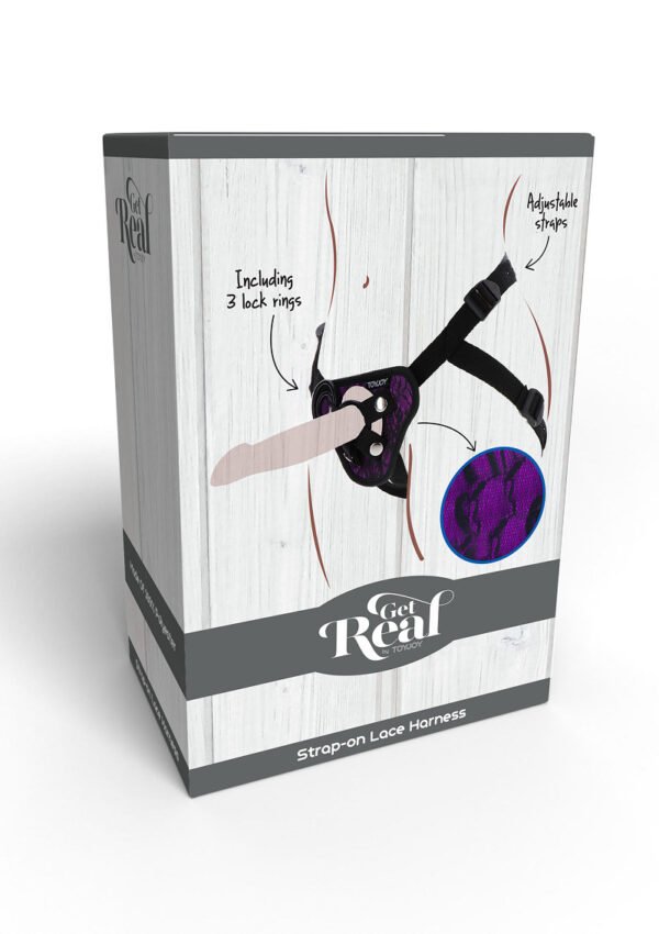 10141_PURPLE_014 Strap-On ToyJoy | Lace Harness