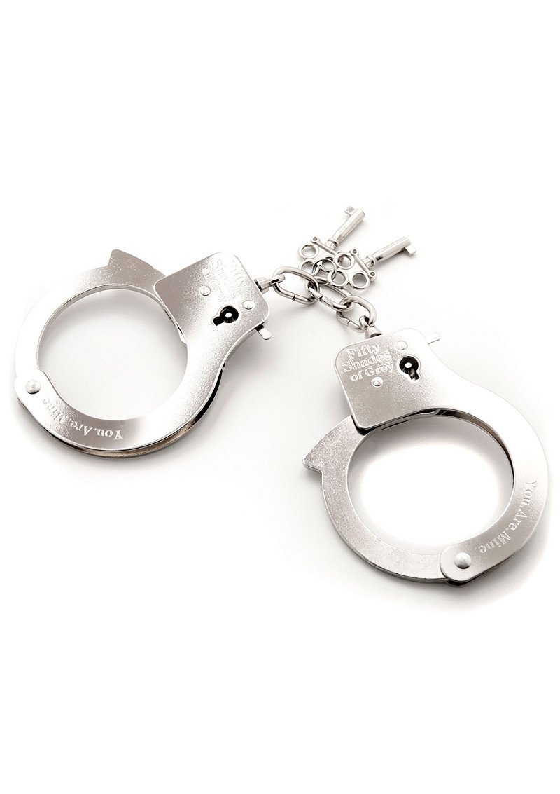 29037_SILVER_01 Handcuffs Fifty Shades Of Grey | You are mine metal