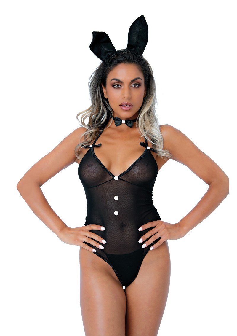 75202_BLACK_02 Tuxedo Daring Intimates bunny roleplay set
