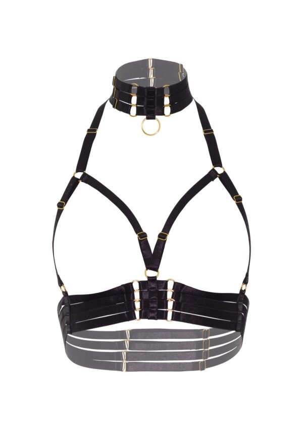 70803_BLACK_04_01dc8225-67d3-4961-97d6-78868a0210d9 Kinky Diva | Open Cup Bra Plus O-Ring Collar