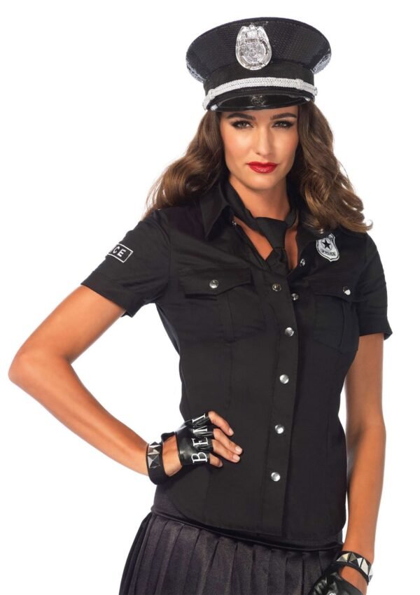 88216_BLACK_02 Leg Avenue | Police Shirt Badge and Tie