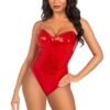 88218_RED_01 Leg Avenue | Sequin Boned Crotch Bodysuit