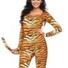 88221_ORANGE_01 Leg Avenue | Wild Tigress Catsuit