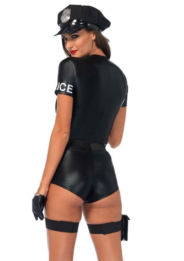 88224_BLACK_02 Leg Avenue | Flirty Five-0 Cop Romper
