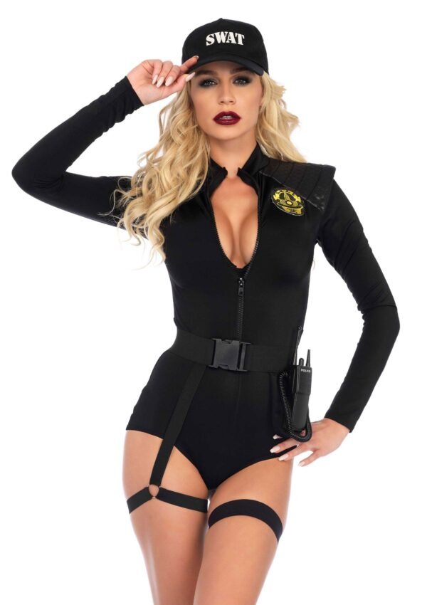 88226_BLACK_01 Leg Avenue | Swat Team Babe Bodysuit