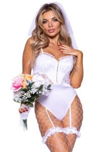 88238_WHITE_03 Leg Avenue | Blushing Bride Bodysuit