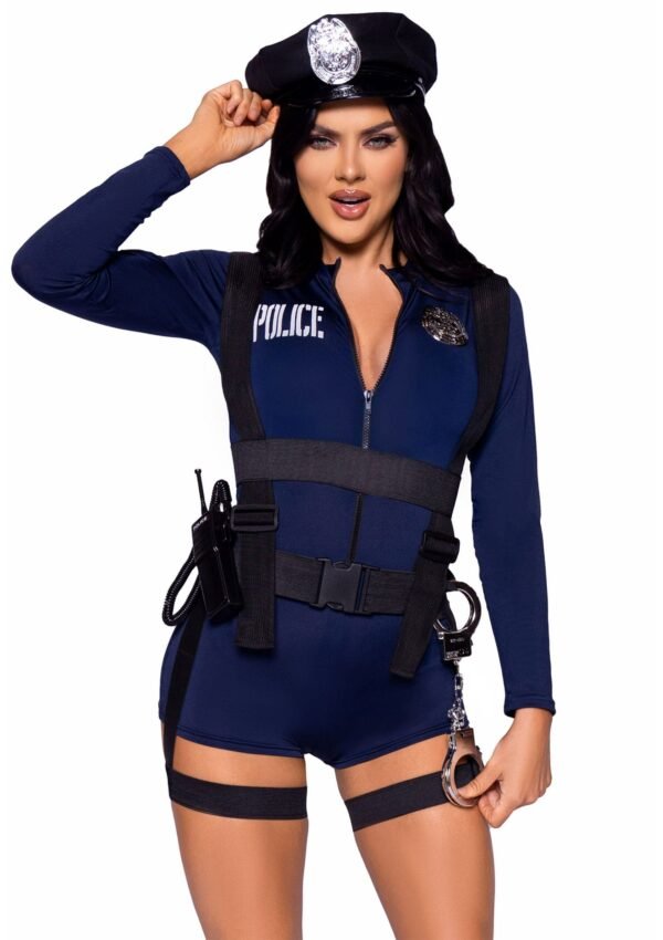 88240_BLUE_01 Leg Avenue | Flirty Cop Romper