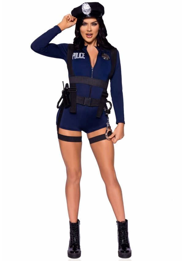 88240_BLUE_04 Leg Avenue | Flirty Cop Romper