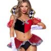 88242_BLACK_01 Leg Avenue | Hot Royal Queen Top and Panty