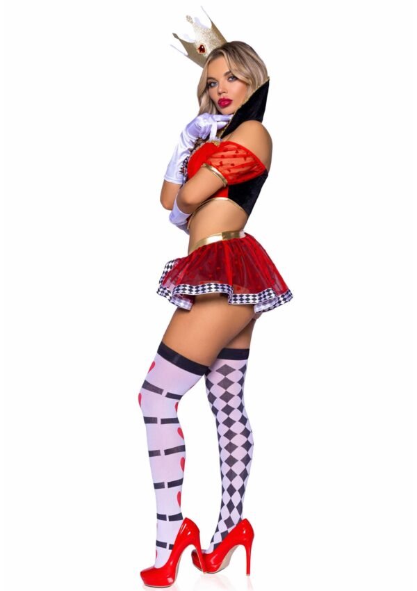 88242_BLACK_03 Leg Avenue | Hot Royal Queen Top and Panty