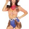 88244_MULTICOLOR_01 Leg Avenue | Playful Cowboy Top and Pants