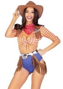 88244_MULTICOLOR_01 Leg Avenue | Playful Cowboy Top and Pants