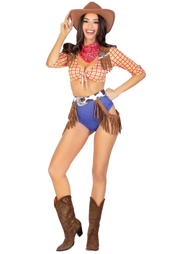 88244_MULTICOLOR_03 Leg Avenue | Playful Cowboy Top and Pants