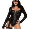 88246_BLACK_01 Leg Avenue | Fierce Feline Bodysuit