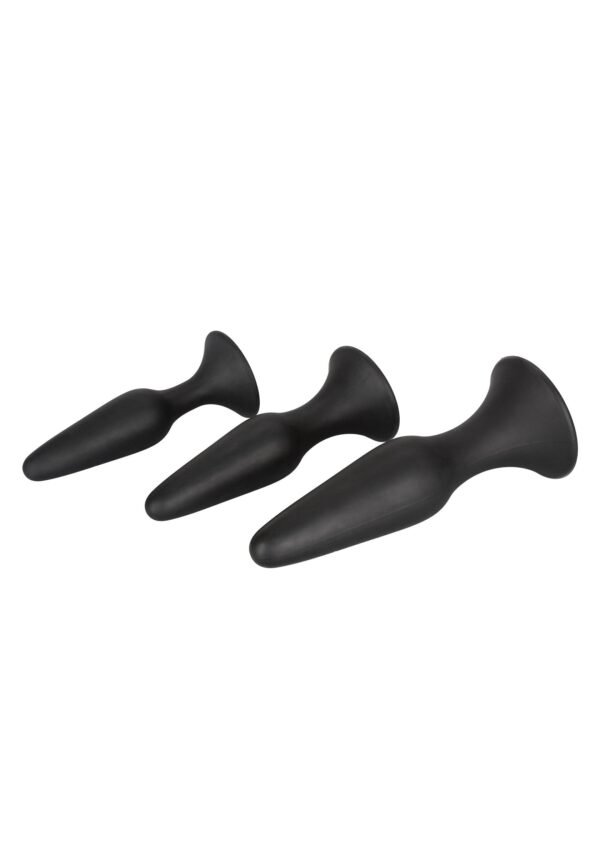12115_BLACK_03_b717811b-973e-4a6b-8979-95148c08c799 CalExotics | Silicone Anal Trainer Kit Black