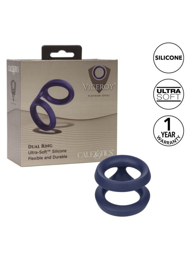 CalExotics | Viceroy Dual Cock Ring Blue