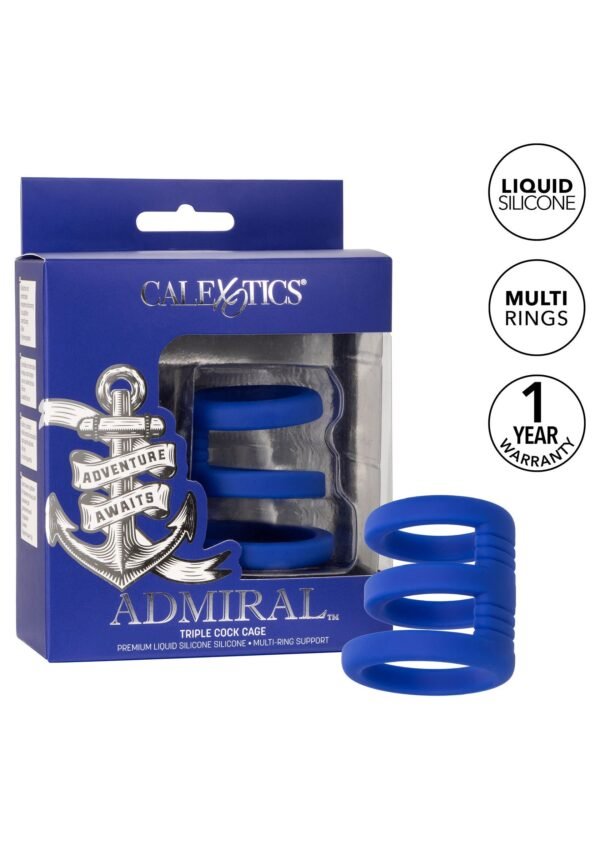 CalExotics | Admiral Triple Cock Cage Blue