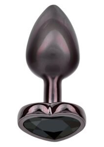 16516_BLACK_01 CalExotics | Diamond Heart Plug Small