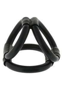 25064_BLACK_01_d5efd8cf-b83c-446d-b55e-0c5bb51ca9ec Seven Creations | Tri Ring Cock Cage Black