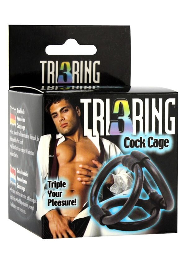 Seven Creations | Tri Ring Cock Cage Black