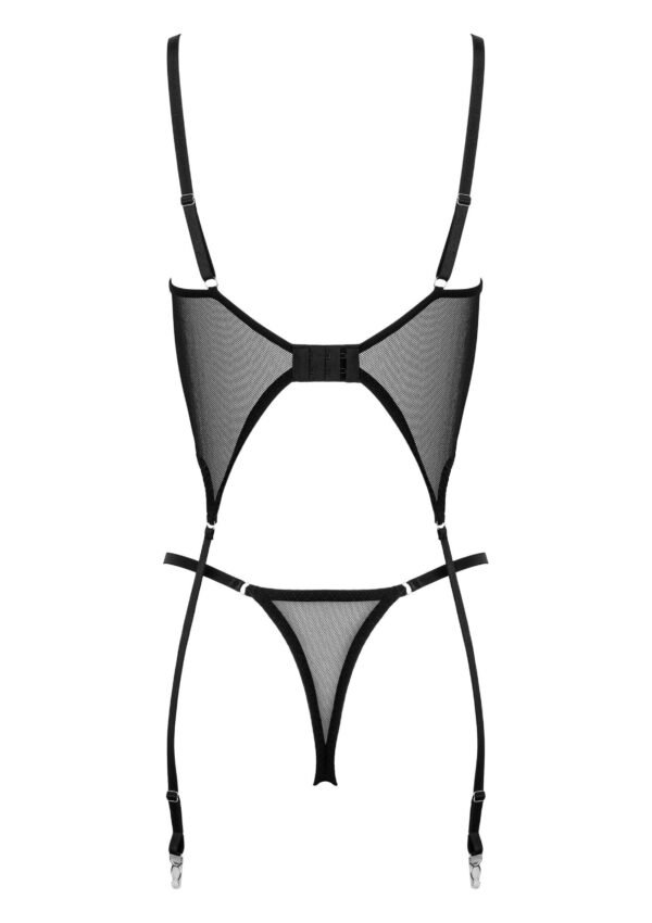79892_BLACK_04 Kotek | Black Corset And Thong CO103