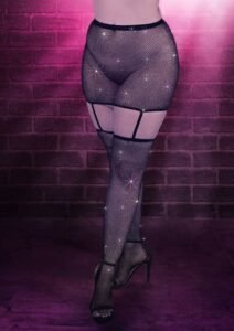 16634_BLACK_01_48404767-a5cf-4e2b-b5b7-491368bb718a CalExotics | Garter Skirt Thigh Highs Plus