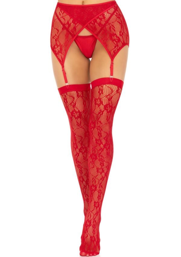 Leg Avenue | Lace Thigh Highs and Garter Belt