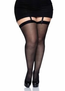 85003_BLACK_01_4fdf8479-ebb9-4468-a4dd-21a53be4ffa4 Leg Avenue | Plus Seamless Stockings