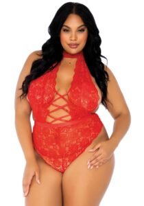 86534_RED_01_5d648ea6-9dd0-4422-892b-505dae3eb454 Leg Avenue | Plus High Neck Crotchless