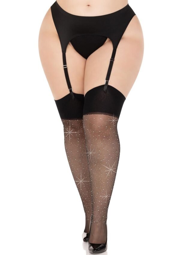 Leg Avenue | Plus Stockings with Rhinestone
