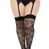 Leg Avenue | Plus Rose Net Thigh Highs