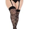 Leg Avenue | Plus Rose Net Thigh Highs
