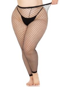 86654_BLACK_01_97b77631-af1b-42ab-90b4-2e2e9c477a97 Leg Avenue | Plus Industrial Net Footless Tights