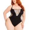 Leg Avenue | Plus Shredded Racer Back Bodysuit