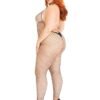 Leg Avenue | Plus Net Racer Neck Backless Bodystocking